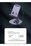 2PCS 360° Rotating Desktop Phone Tablet Stand, All Metal Foldable Adjustable Holder with Heavy Base, Compatible with Phones & Tablets Under 9 Inch for Office/Entertainment/Study - 8