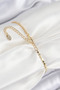 Brass Zircon Stone Drop Model Crush Chain Gold Color Women's Bracelet - 2