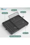 Dish Drying Stand, Expandable Dish Drying Rack with Drainer, Cup Holder, Utensil Holder, Large Capacity, Baking Paint Process Coatings for Kitchen Counter, Black - 7