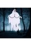 Halloween Hanging Ghost Skull Decoration 3 Ft White Scary Hanging Prop for Haunted House, Horror Party Decor, Spooky Indoor Outdoor Ornament