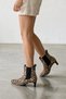 Lina Women's Leopard Fur 7 cm Short Heeled Boots - 2