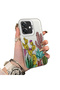 Phone Case for Oppo A3/A3X 4G/5G Compatible Acrylic Hard Back Panel with Silicone Edges Cactus Pattern