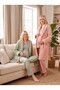 New Season Green Shawl Collar Winter Button Detailed Special Design Long Sleeve Maternity Pajama Set - 4