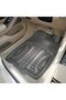 Auto Family 72 * 50cm 3 Pcs Set Car Floor Mats, All Weather Rubber/TPE Anti-Slip Waterproof Floor Liners & Built-in Heel Pad, Front and Rear Full Coverage Mat (Smoke) - 2