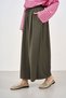 Women's Adjustable Waist Elastic Loose Trousers Khaki Green - 3
