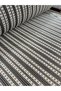 Black and White Geometric Patterned Knitted Lace Fabric - Striped Tweed Textured Fabric - 3