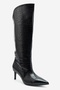 Merlyn Black Print Women's Heeled Boots - 6
