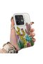Vivo V60 Compatible Acrylic Hard Back Panel Silicone Edged Cactus Patterned Phone Case