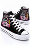 Crush New Printed Black High Top Unisex Sports Shoes Sneaker