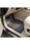 Auto Family 73 * 50cm 3 Pcs Set Car Floor Mats, All Weather Rubber/TPE Anti-Slip Front and Rear Connected Car Mats, Carpeted Floor Car Mats with Cargo Liner& Built-in Heel Pad (Grey) - 2