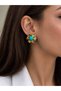Brand Model Flower Figured Pearl Detailed Women's Stainless Steel Earrings