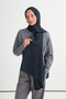 Monogram Pattern Tencel Wool Viscose Shawl Midnight Blue - 2