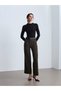 High Collar Cashmere Blend Knit Sweater