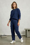 Slit Tunic-Navy Blue Dark Blue - 2