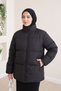 Women's Pocket Zippered Puffer Coat - 3