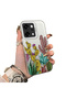Oppo Reno14 Pro Compatible Acrylic Hard Back Panel Silicone Edged Cactus Pattern Phone Case