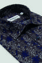 Bb Club Oscar Poplin 100% Cotton Slim Fit Brown Classic Collar Men's Printed Shirt