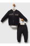 3-Piece Cardigan Set for 3-12 Months - Black
