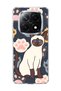 Redmi Note 14 Pro Plus 5g Compatible Transparent Phone Case with Siamese Cat Paw Print