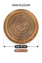 67 cm Hand-Embroidered Authentic Patterned Thick Urfa Copper Tray with Wheel of Fortune - 2