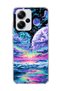 Redmi Note 13 Pro Plus 5g Compatible Purple Planet Ocean Printed Transparent Phone Case