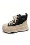 Women's High Ankle Platform Sneaker Zippered Lace-Up Sports Boots