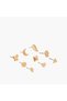 Pack of 9 Gold Tone Assorted Stud Earrings with Pushback Closure - 2