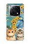 Redmi Note 14 Pro Plus 5g Compatible Starry Night Two Cats Printed Transparent Phone Case