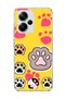 Redmi Note 13 Pro Plus 5g Compatible Colorful Paw Yellow Printed Transparent Phone Case