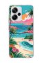 Redmi Note 13 Pro Plus 5g Compatible Tropical Beach Palm Printed Transparent Phone Case