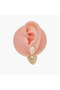 Metallic Heart Drop Earrings with Pushback Closure - 5