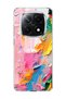 Redmi Note 14 Pro Plus 5g Compatible Pink Brushstroke Printed Transparent Phone Case