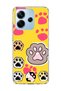 Redmi Note 14 4g Compatible Cat Fruit Navy Blue Printed Transparent Phone Case