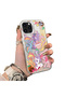 iPhone 14 Pro Max Compatible Acrylic Hard Back Panel with Silicone Edges Pony Pattern Phone Case