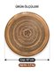67 cm Hand Embroidered Authentic Patterned Thick Urfa Copper Tray with Baklava Star and Almond Motifs - 2
