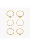 Set of 6 - Assorted Gold Tone Ring