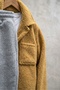 Buttoned Pocketed Plush Shirt Jacket and Jogger Sweatpants Set Combination - 7