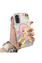 Xiaomi Redmi Note 11/Note 11S Compatible Acrylic Hard Back Panel with Silicone Edges Fluttershy Patterned Phone Case