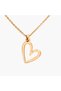 Gold Tone Necklace with Heart Pendant - 2