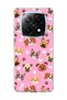 Redmi Note 14 Pro Plus 5g Compatible Dog Faces Pink Printed Transparent Phone Case