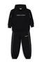 Hooded Tracksuit Set for 10-13 Years Old - Black