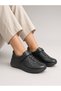 Kemal Aygün-Forelli Women's Black Genuine Leather Orthopedic Velcro Comfort Shoes - 6