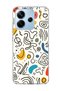 Redmi Note 14 4g Compatible Neon Hamburger Potato Printed Transparent Phone Case