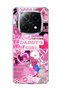 Redmi Note 14 Pro Plus 5g Compatible Pink Lip Heart Printed Transparent Phone Case