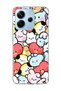 Redmi Note 14 4g Compatible Gold Glitter Wave Printed Transparent Phone Case