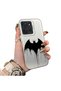 Xiaomi Poco C85 4g Compatible Acrylic Hard Back Panel with Silicone Edges Batman Patterned Phone Case