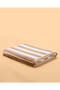 Beige Striped Bath Towel
