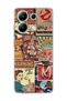 Redmi Note 13 4g Compatible Old Poster Collage Printed Transparent Phone Case