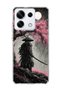 Redmi Note 13 Pro 5g Compatible Samurai Full Moon Printed Transparent Phone Case