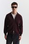 Zippered Polo Neck Cardigan